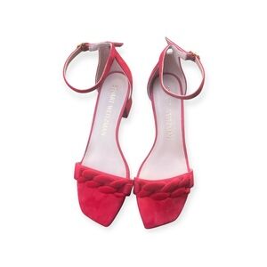Stuart Weitzman Women's Red Ankle Strap Heels